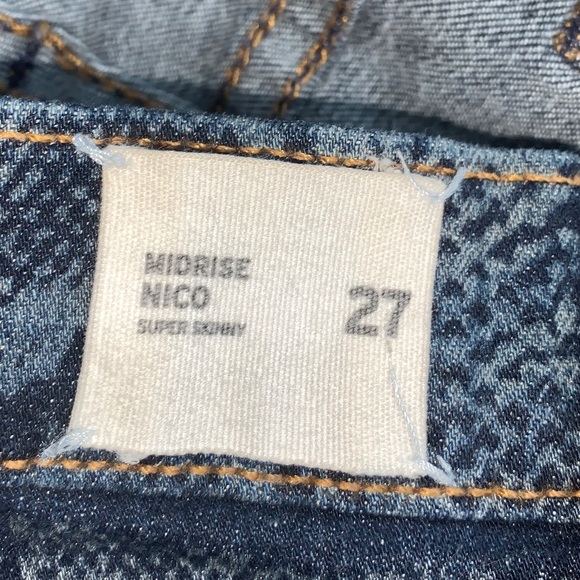Hudson Nico Midrise Super Skinny Jeans Size 27 - Picture 4 of 6